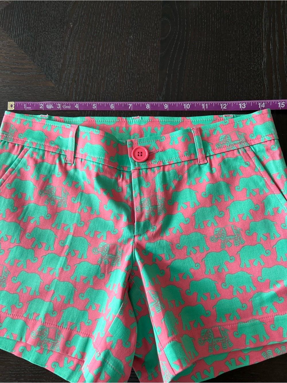 TRACY NEGOSHIAN SHORTS ELEPHANT PRINT SIZE 2 NWOT - Picture 6 of 8